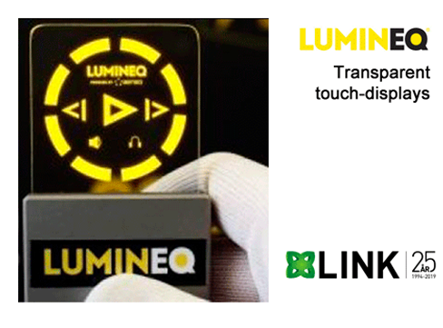 Lumineq® introduces transparent touch displays, laminated in glass.